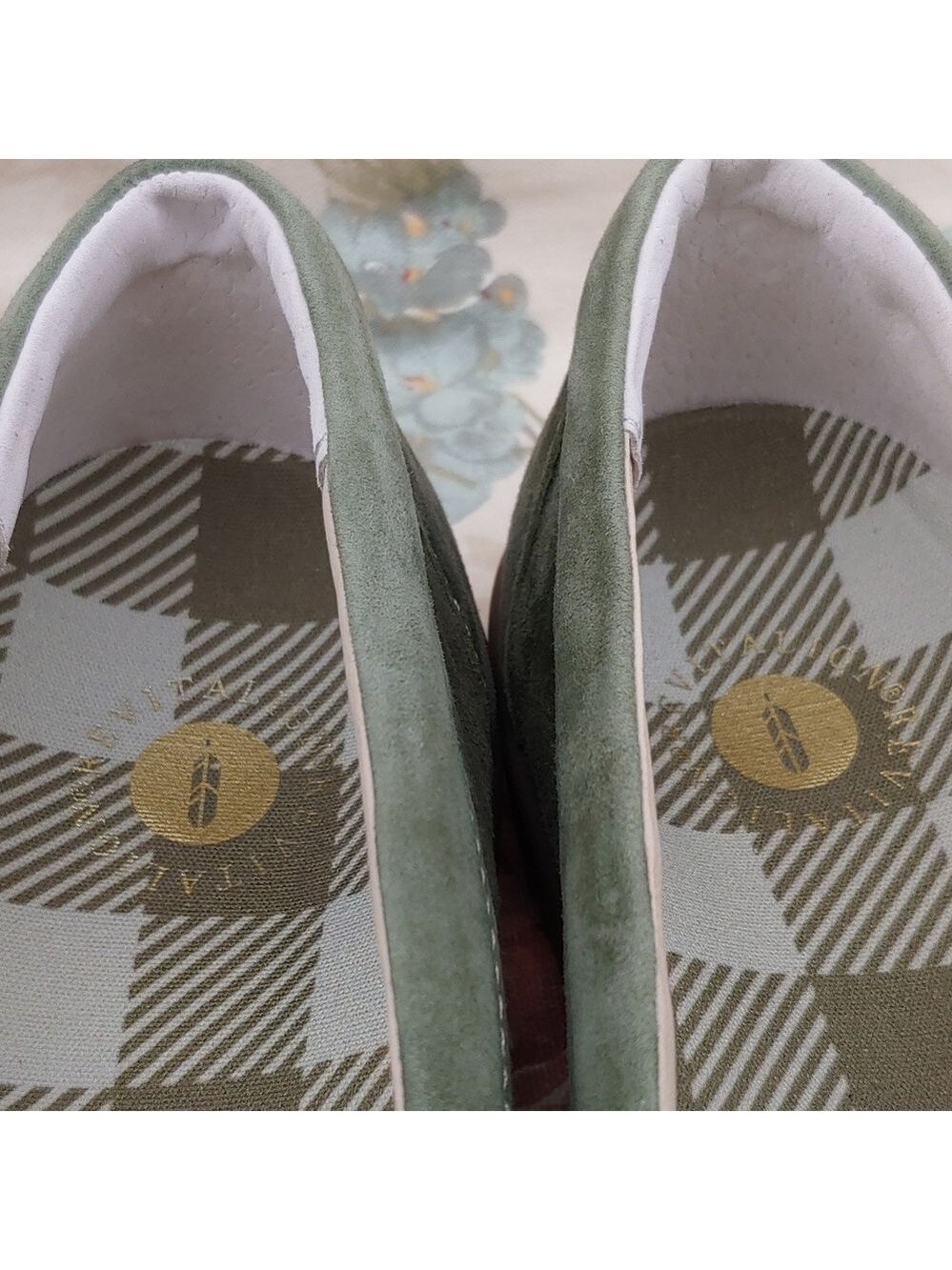 Revitalign Malibu Suede Penny Loafer Shoes in Olive Green Women's size 9 NWOT - Picture 16 of 17